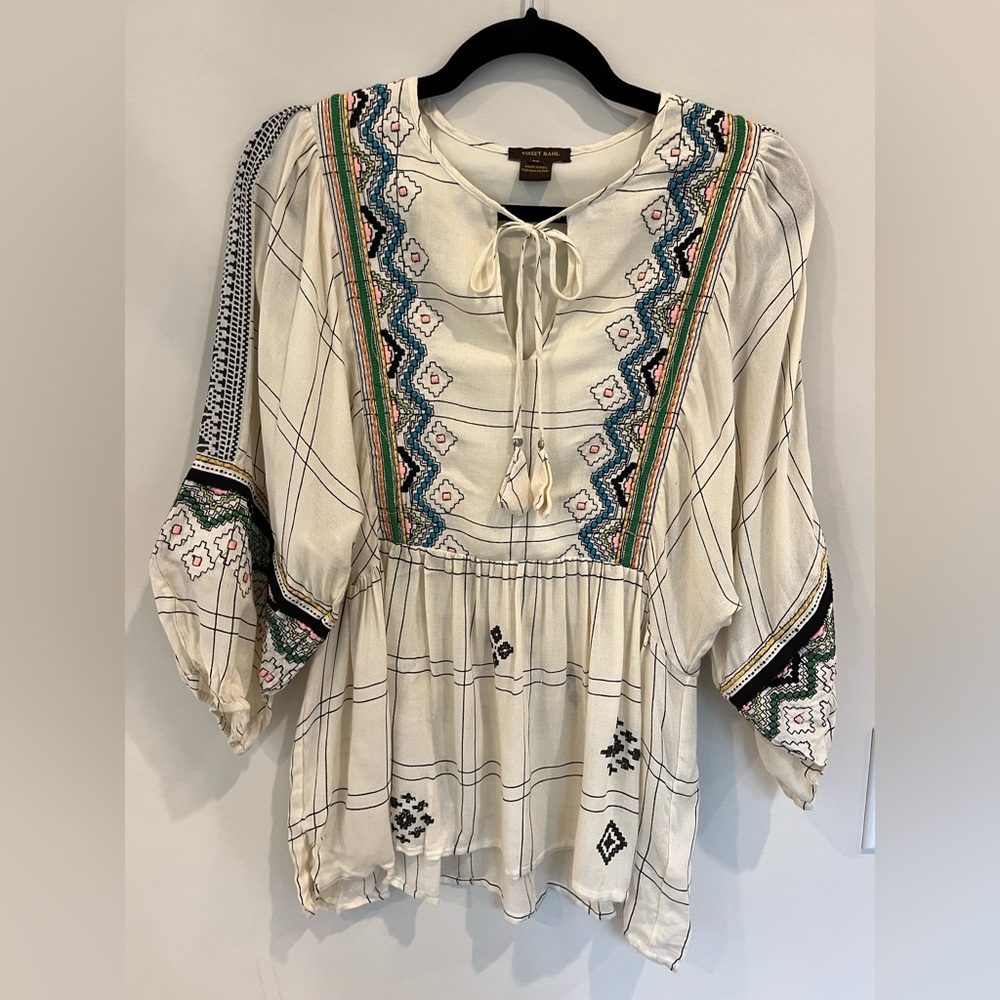 Vineet Bahl- boho blouse- size XS